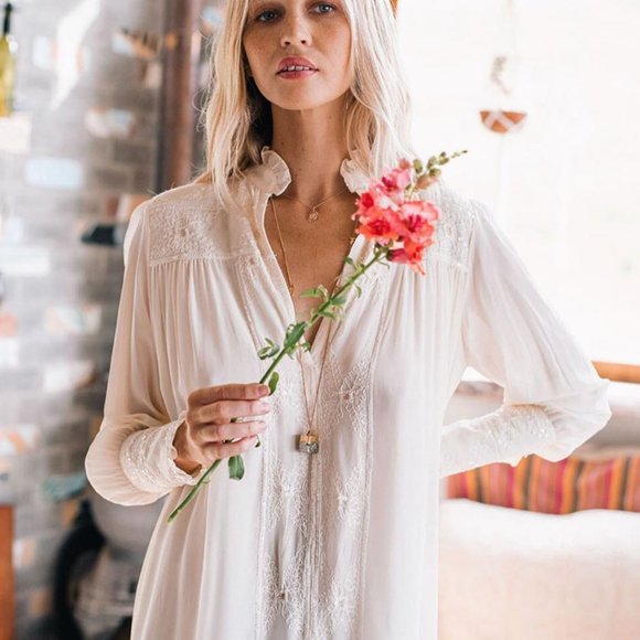 Chasing Unicorns Cream Midi Dress - Picture 4 of 8